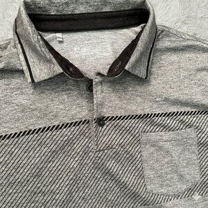 Under Armour Mens UA Playoff Pocket Polo Gray (Large)